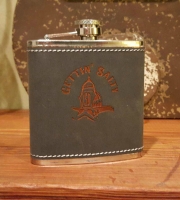 Gettin Salty  Gray Rawhide Stainless Flask